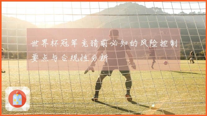 世界杯冠军竞猜前必知的风险控制要点与合规性分析